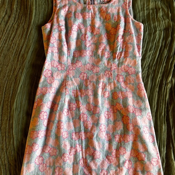 Vintage Lilly Pulitzer Floral Pink and Green Shift size 2 - Picture 7 of 9